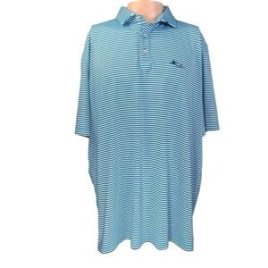 STITCH XL Golf Polo Stripe Breathable Moisture Wicking Antimicrobial